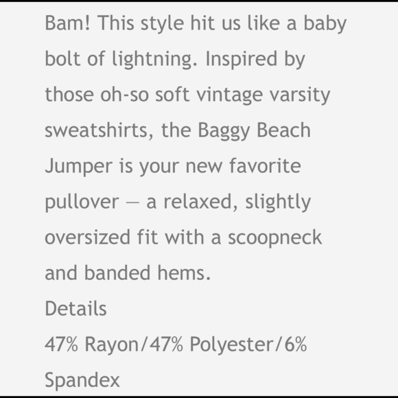 WILDFOX TRI-BOLT BAGGY BEACH JUMPER GUAVA COUTURE SWEET ESCAPE PEACH SWEATSHIRT - Picture 7 of 7